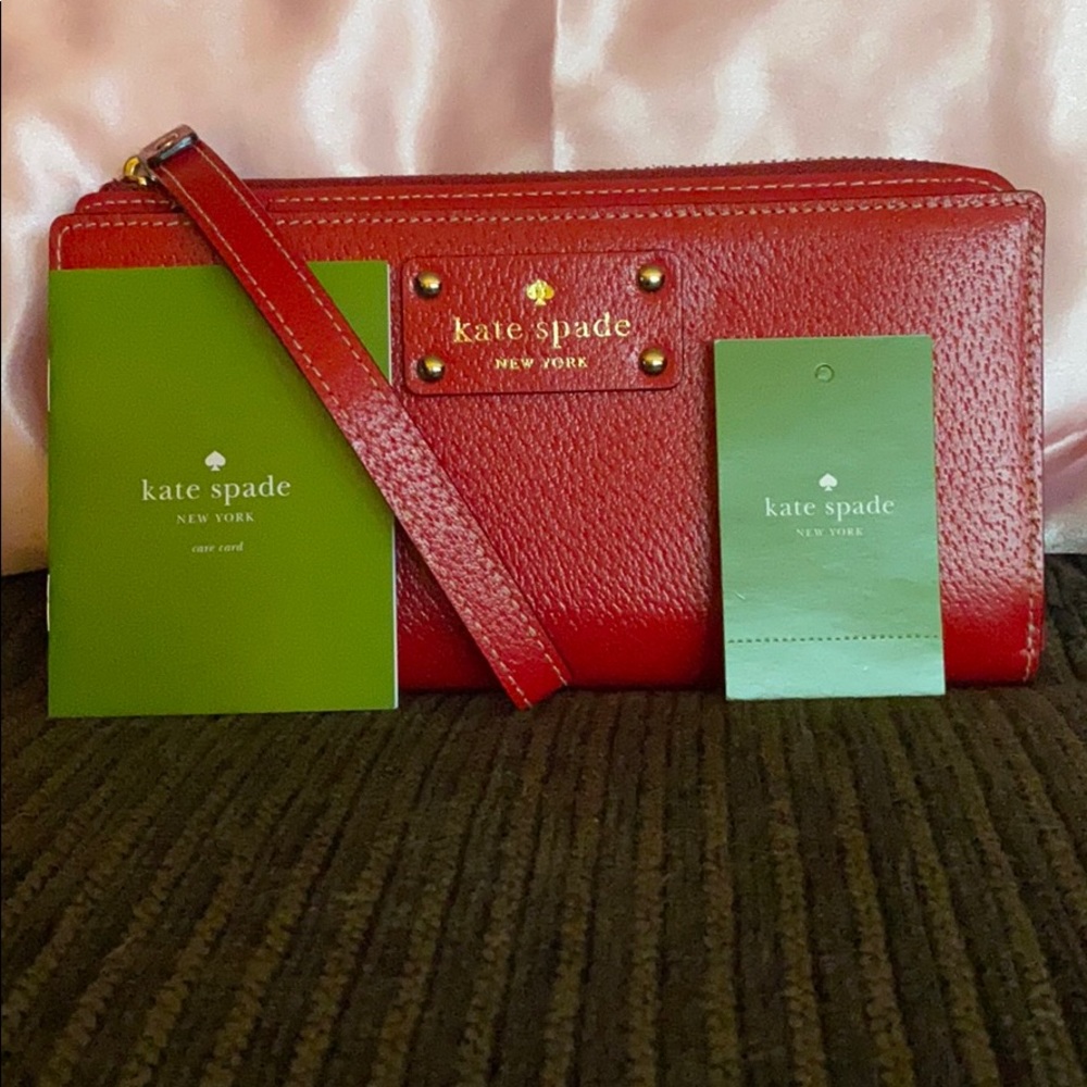 NWT Red Kate Spade Wallet/Clutch